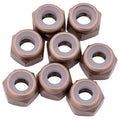 1Up 7075 M3 aluminium locknuts - Gun Metal - 8pcs