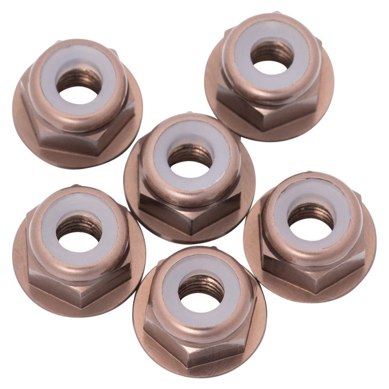 1Up 7075 M3 aluminium flanged locknuts - Gun Metal - 8pcs