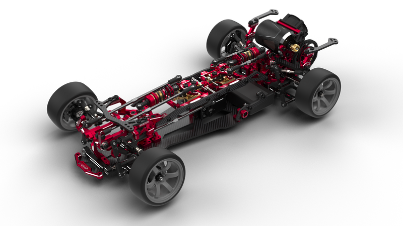Azada AVALON 1/10 Drift Chassis Conversion Kit - RED