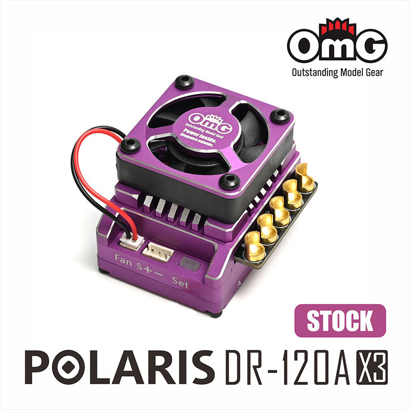 OMG POLARIS 120A D-Run Brushless ESC with BOOST&TURBO PURPLE - OMG-POLARIS DR-120AX3/VT