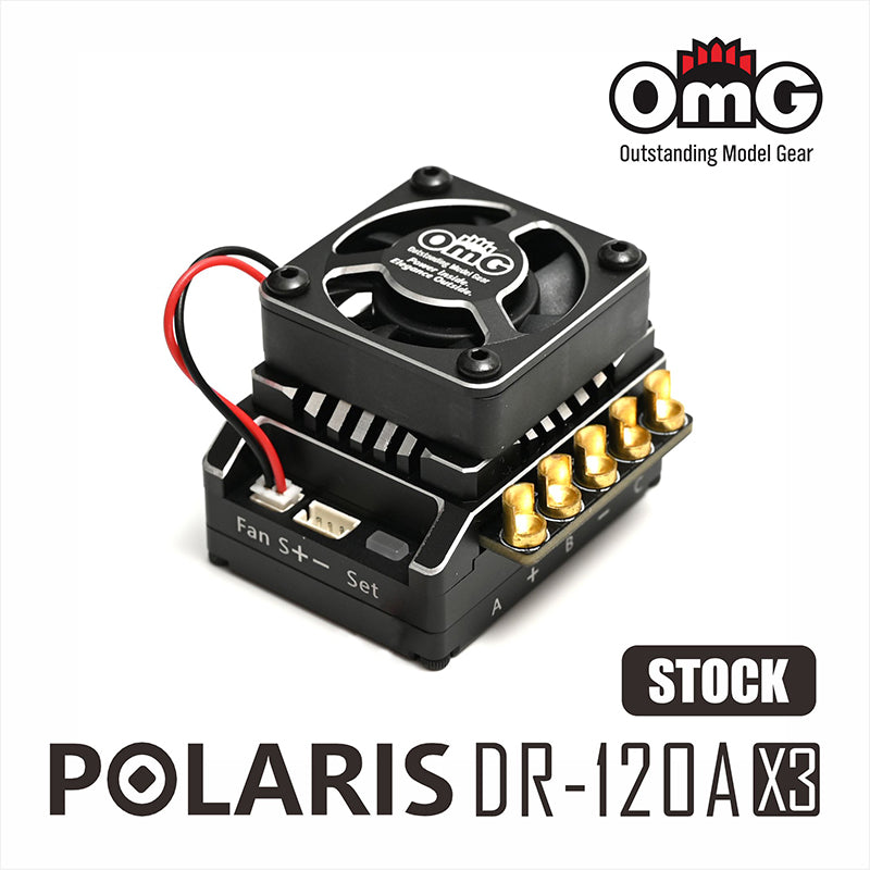 OMG POLARIS 120A D-Run Brushless ESC with BOOST&TURBO BLACK - OMG-POLARIS DR-120AX3/BK