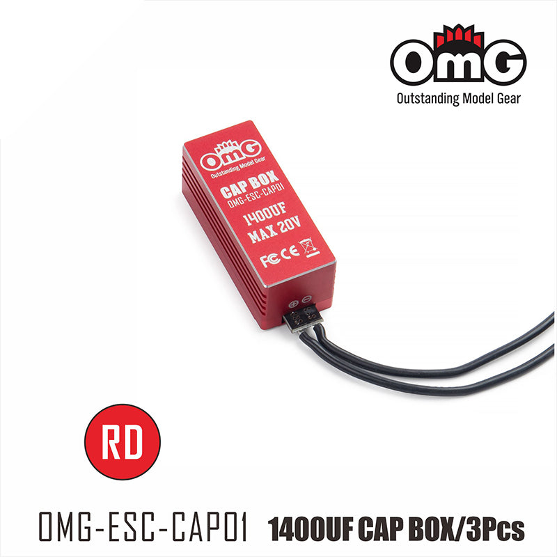 OMG Low-impedance & anti-reverse connection Capacitor RED - OMG-ESC-CAP01/RD
