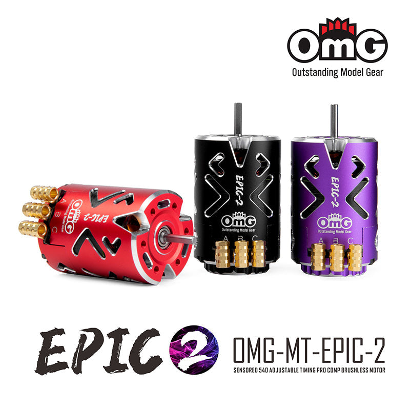OMG 540 EPIC-13.5T Series Sensored Brushless Motor BLACK - OMG-EPIC-2-13.5T/L/BK