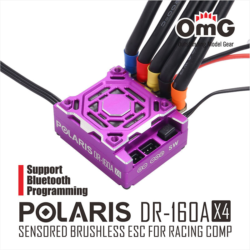 OMG POLARIS 160A Sensored Brushless ESC PURPLE - OMG-POLARIS DR-160AX4/VT