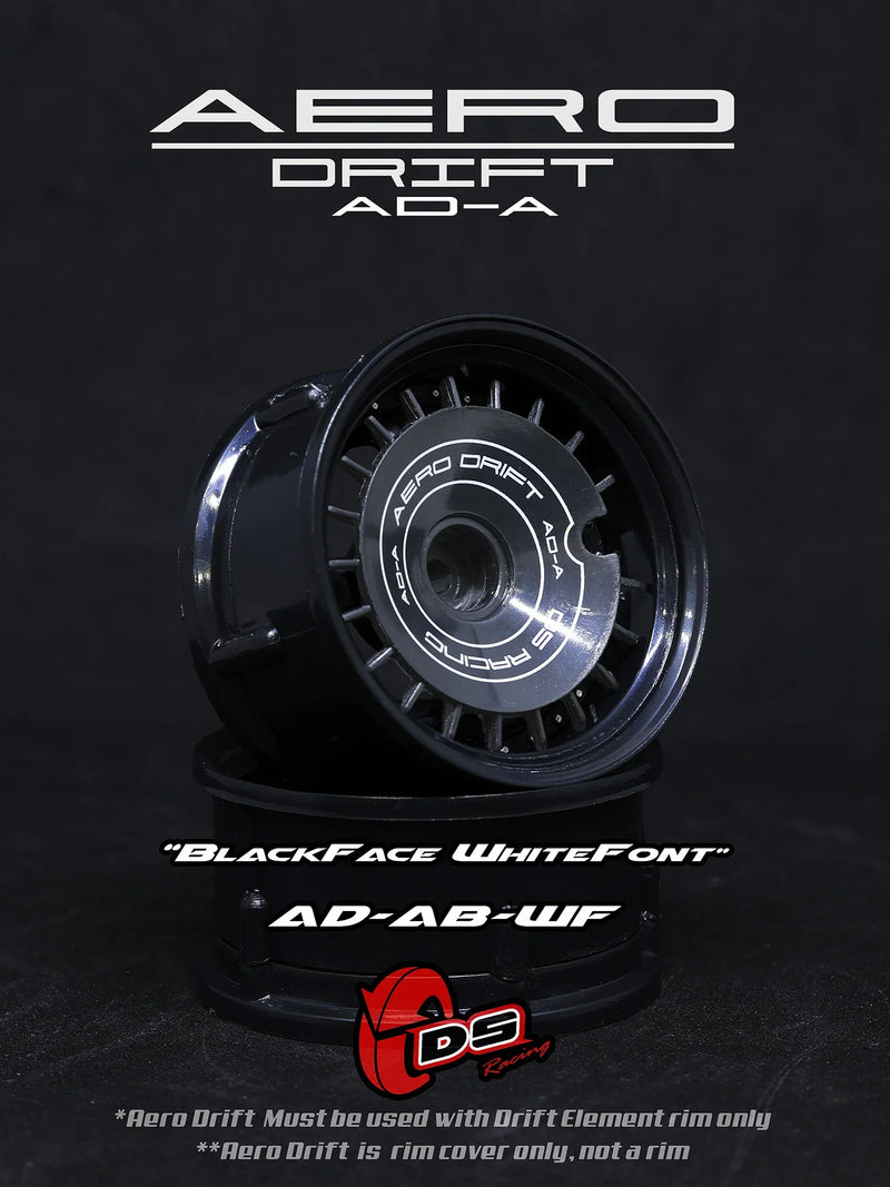DS Racing AERO DRIFT Slope Black / White Font - AD-AB-WF