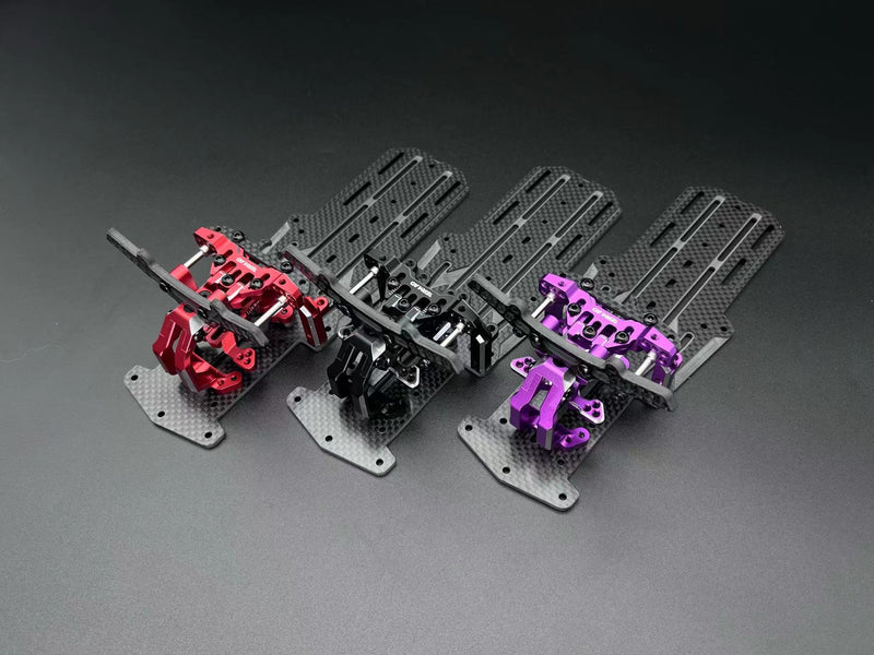 Team AD-XF Front Gearbox/Bulk Head Conversion Kit BLACK - AD-9019B