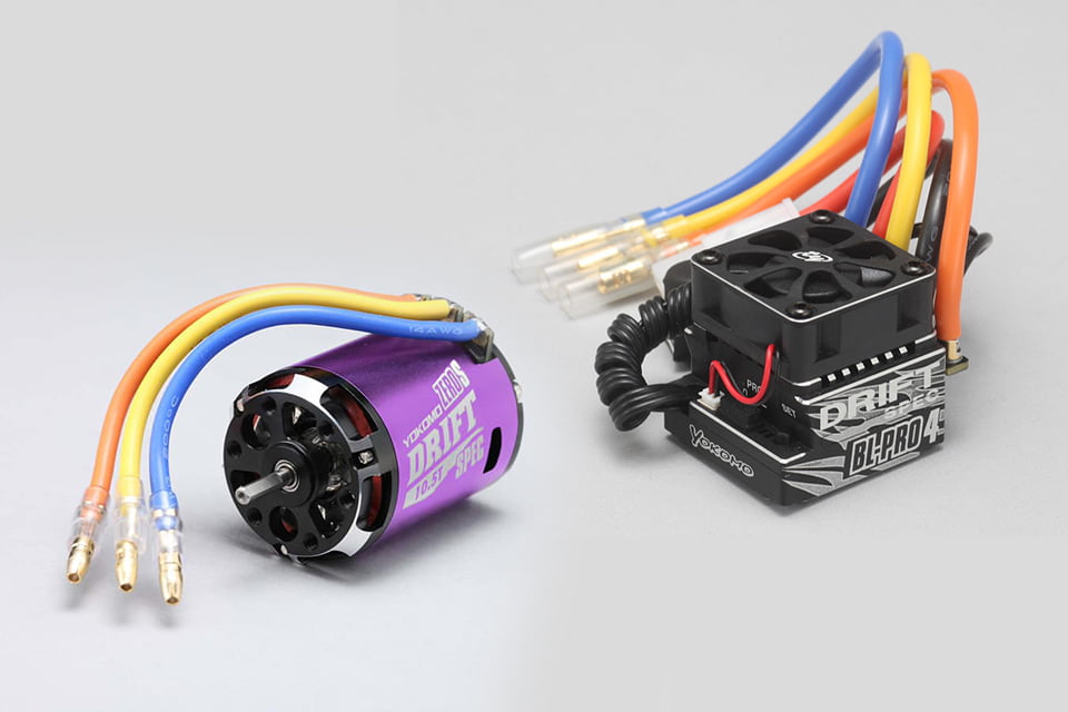 Yokomo DRIFT SPEC Combo BL-PRO4D ESC + ZERO-S 10.5T Motor (Purple) BL-P4105DP