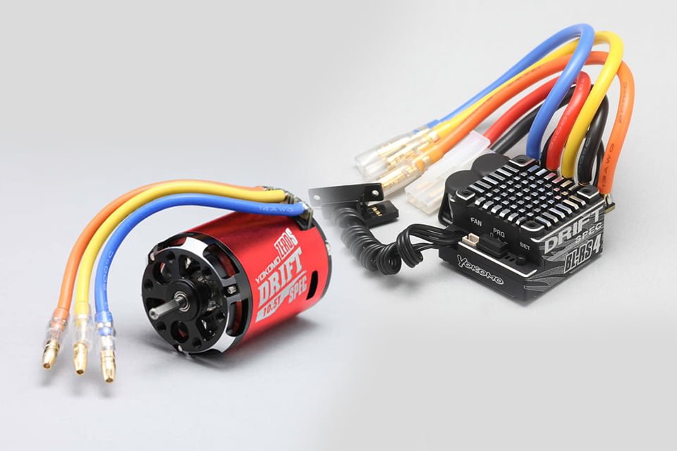 Yokomo DRIFT SPEC Combo BL-RS4D ESC + ZERO-S 10.5T Motor (Red) BL-R4105DR