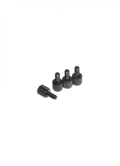 RCKO Black M3x4.5/6.5mm Male-Female Anodised Aluminium Alloy Standoff (4 Pcs)