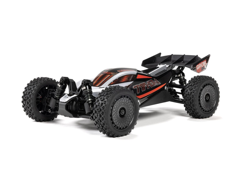 ARRMA 1/14 TYPHON GROM 223S BLX 4X4 Buggy (No Batt/Charger) Silver - ARA2306T1
