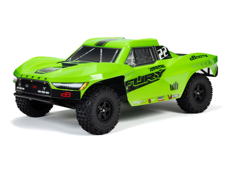 ARRMA 1/10 FURY MEGA 550 4X2 SCT ARTR (No Battery/Charger) Green - ARA3221T1