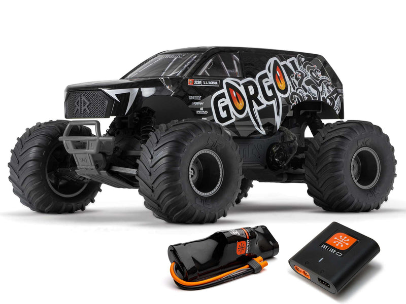 ARRMA 1/10 GORGON MEGA 550 2WD MT RTA Kit w/Batt & Chg Gunmetal - ARA3230SKT1