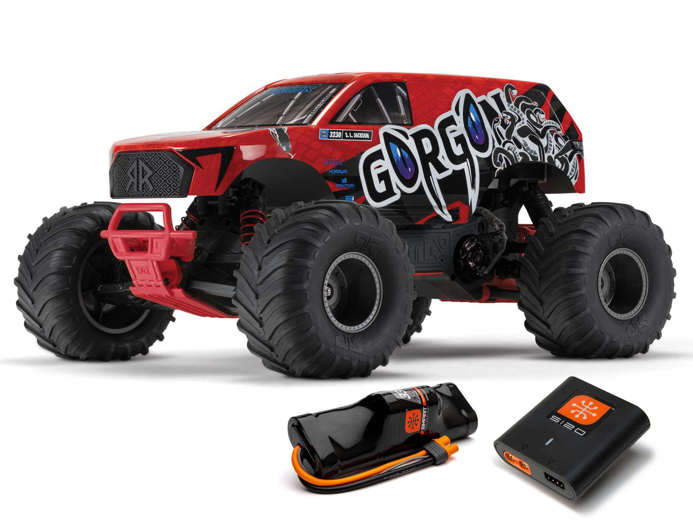 ARRMA 1/10 GORGON MEGA 550 2WD MT with Battery & Charger Red - ARA3230ST2