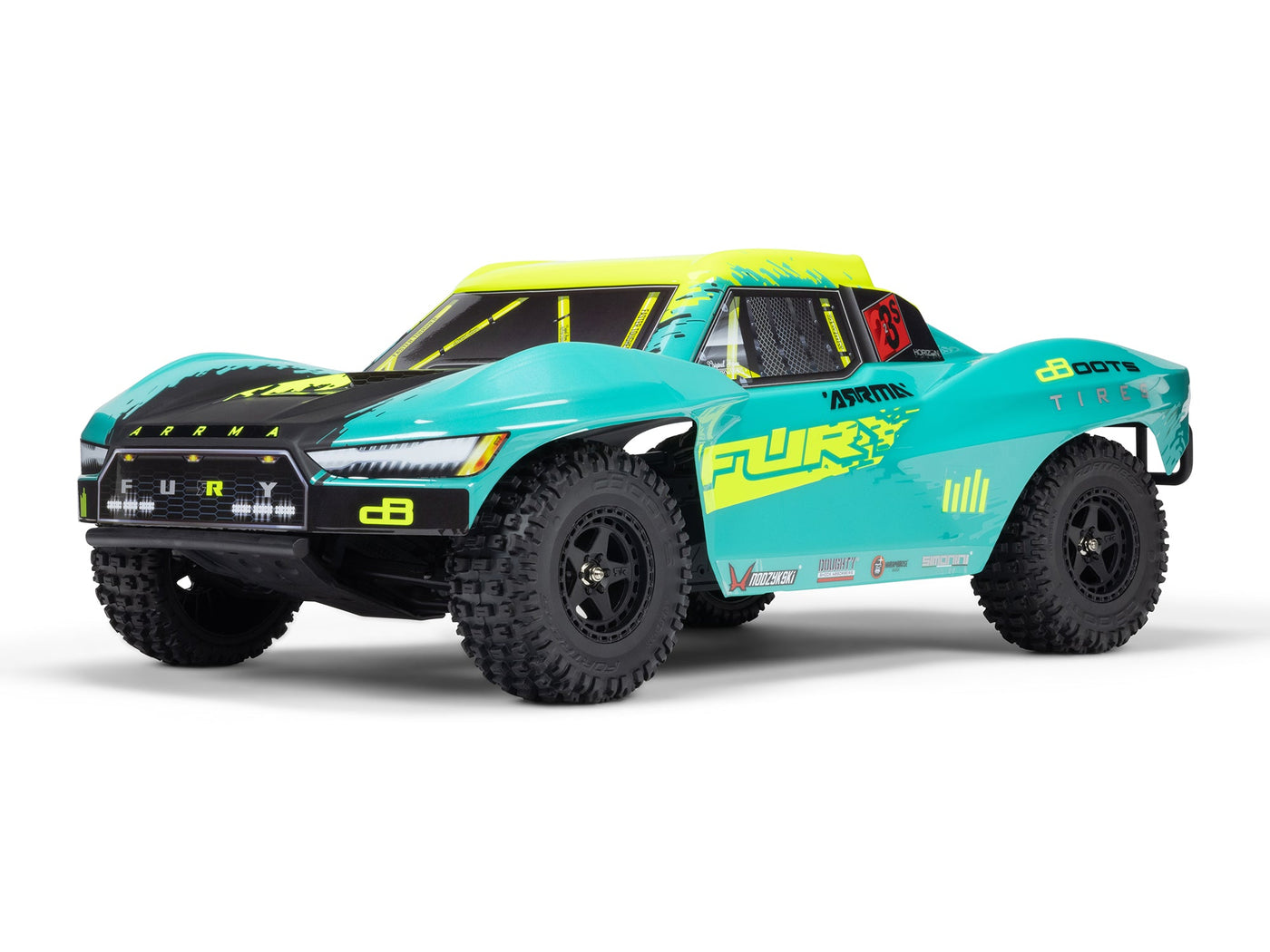 ARRMA 1/10 FURY 223S BLX 4X2 SCT RTR with DSC Green - ARA3521T2