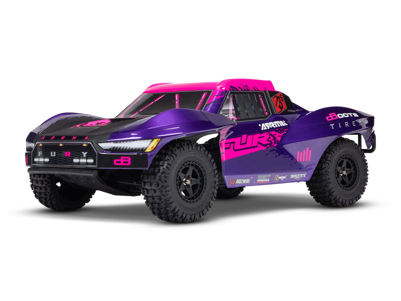 ARRMA 1/10 FURY 223S BLX 4X2 SCT RTR with DSC Purple - ARA3521T3