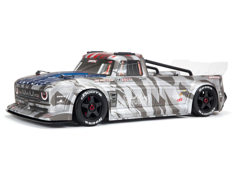 ARRMA 1/7 INFRACTION 6S 4X4 BLX Resto-Mod Truck RTR Silver - ARA7615V2T2
