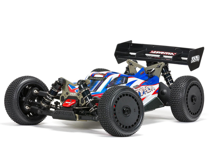 ARRMA 1/8 TLR TUNED TYPHON 6S 4X4 BLX Buggy RTR Red/Blue - ARA8406