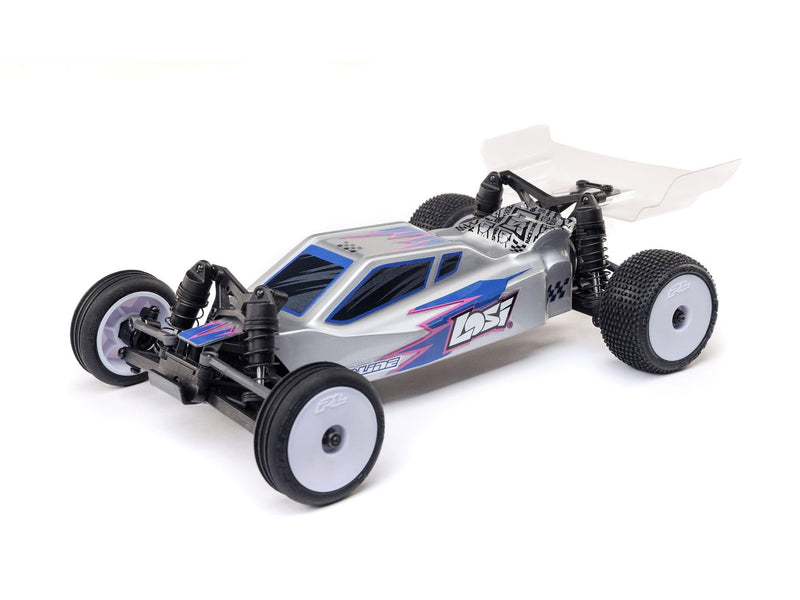 Losi 1/24 Micro-B 2WD Buggy RTR Silver - LOS00007T2