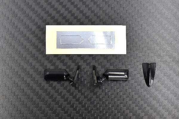 Reve D FLEX GT Mirror Type-A (Black, Antenna / Mirror Sticker) DB-M01-AK