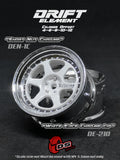 DS Racing Drift Element II 6 Spoke Rim 2 pcs White Face Chrome Lip - DE-210