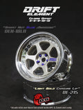 DS Racing Drift Element II 6 Spoke Rim 2 pcs Light Gold Chrome Lip - DE-215
