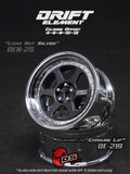 DS Racing Drift Element II 6 Spoke Rim 2 pcs Gunmetal Chrome Lip - DE-219