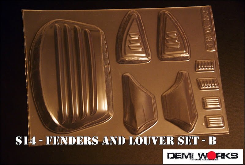 Demi Works S14 Fenders and Louver set – B - DWS14BK-B