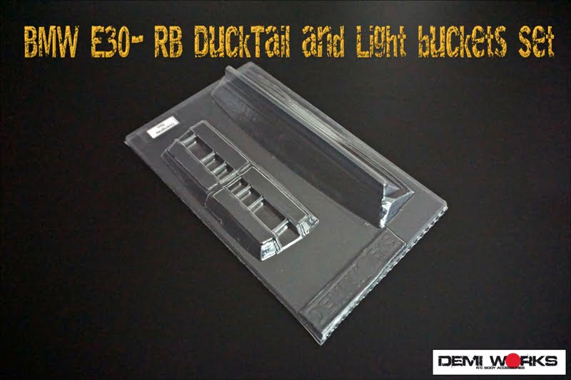 Demi Works BMW E30 RB Rear Wing + Light Bucket Set - DWE30RB-W