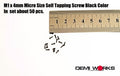 Demi Works M1 x4mm Micro Size Self Tapping Screw Black - DWM1B