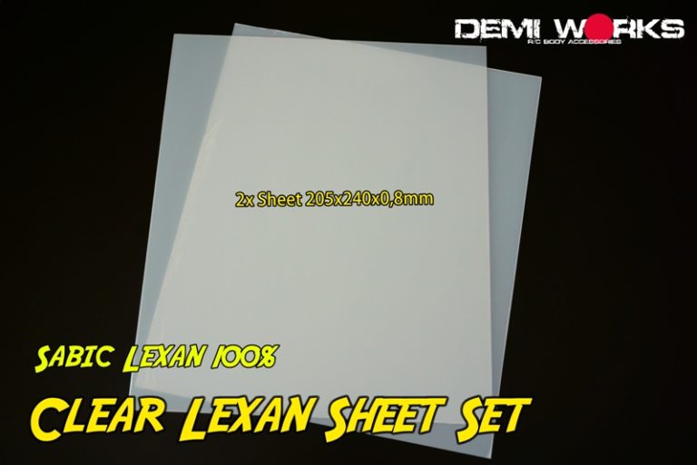 Demi Works Clear lexan Sheet Set - DWLXS