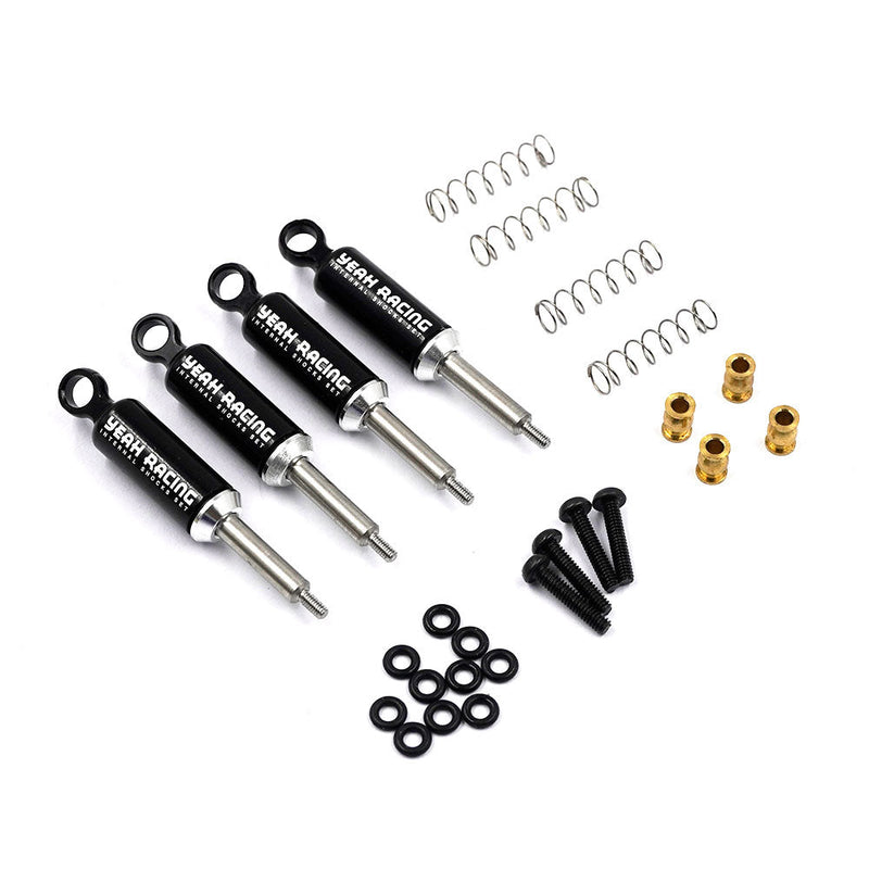 Yeah Racing Aluminum Internal Shocks Set For Kyosho Mini-Z 4x4 MX-01 (Black) - KYMX-012BK