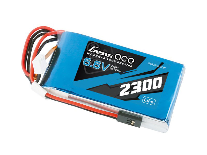 Gens Ace LiFe 2S 6.6V 2300mAh Tx with Futaba - O-G2S2300-TX