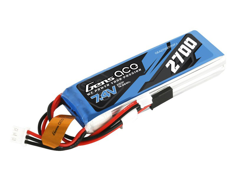 Gens Ace Li-Po 2S 7.4V 2700mAh Rx with Futaba - O-G2S2700-RX