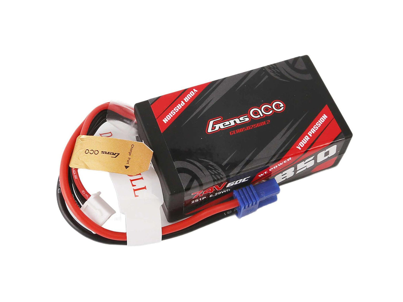 Gens Ace Li-Po Car 2S 7.4V 850mAh 60C with EC2 - O-GC2S0850-60E2