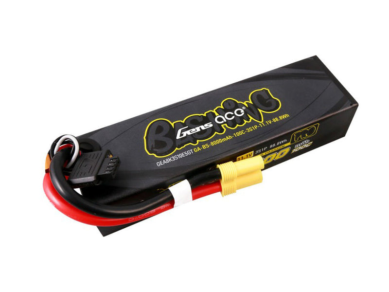 Gens Ace Li-Po Car G-Tech 3S 11.1V 8000mAh 100C Bashing with EC5 - O-GTC3S8000-100E5