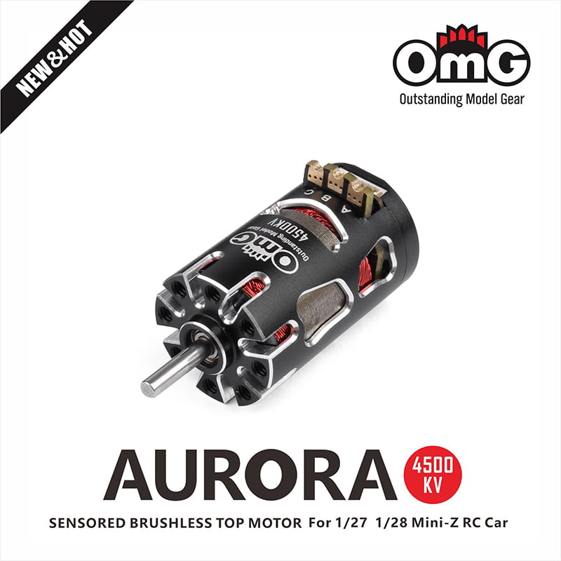 OMG AURORA 4500KV Series Sensored Brushless Motor BLACK - OMG-AURORA-S2-4500KV/BK