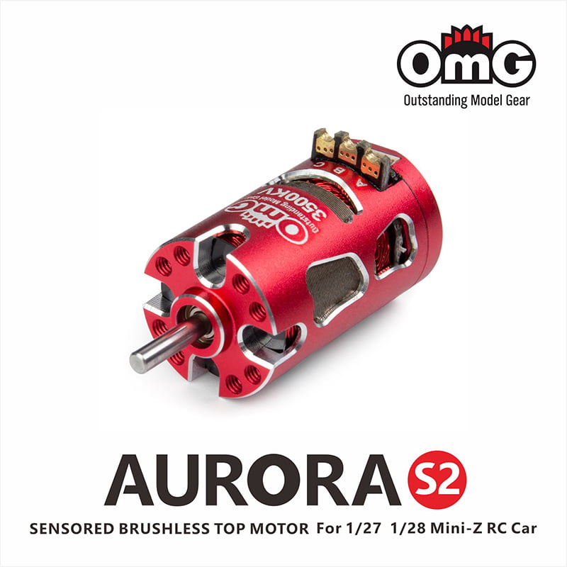 OMG AURORA 4500KV Series Sensored Brushless Motor RED - OMG-AURORA-S2-4500KV/RD