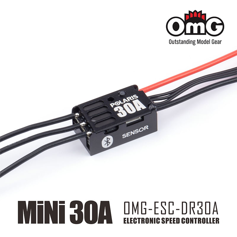 OMG POLARIS DR-30A BLACK Sensored Brushless ESC with Build-in Bluetooth - OMG-POLARIS DR-30A/BK