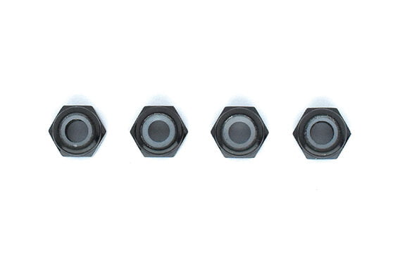 Reve D M3 Nylon aluminium Nut Thin type, Black (4pcs) RC-N3NAB