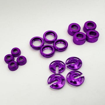 Rhino Racing PURPLE Shock Colour Change Kit with Spring Holders - RR-230P