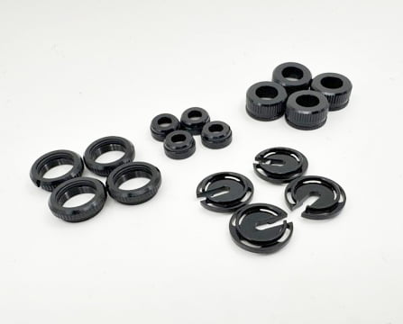 Rhino Racing BLACK Shock Colour Change Kit with Spring Holders - RR-230B