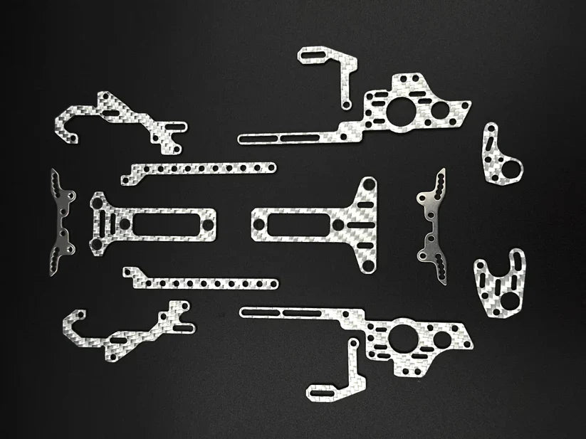 Rhino Racing RTS 1/24 SILVER CARBON FIBER CHASSIS KIT - RTS-620
