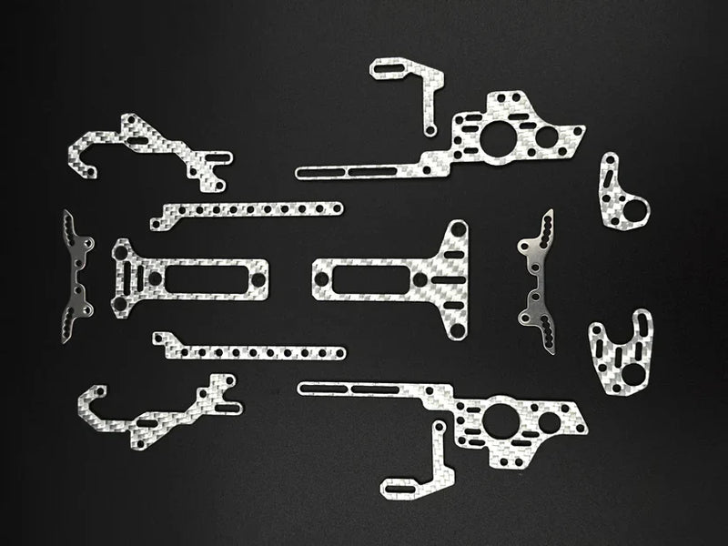 Rhino Racing RTS 1/24 SILVER CARBON FIBER CHASSIS KIT - RTS-620