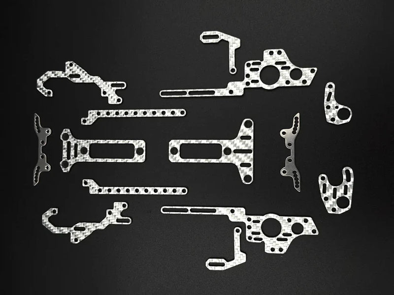 Rhino Racing RTS 1/24 SILVER CARBON FIBER CHASSIS KIT - RTS-620
