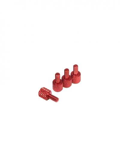 RCKO Red M3x6/6mm Male-Female Anodised Aluminium Alloy Standoff (4 Pcs)
