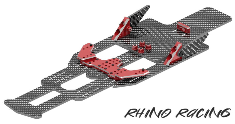 Rhino Racing Shark Lower Carbon Plate (Red) For YD2 - RR-800R