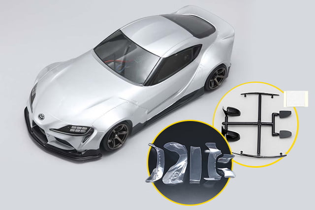Yokomo PANDEM GR Supra Clear Body Set + Light + Wing + Mirror - SD-GRA90SET