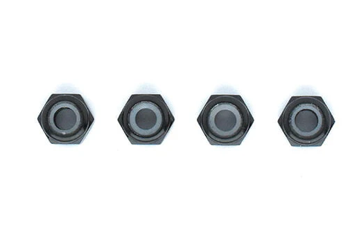 Reve D M3 Nylon aluminium Nut Thin type, Black (4pcs) RC-N3NAB