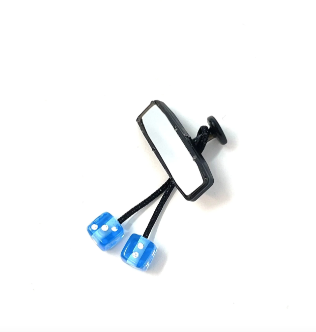 SL1D3 Customs Rear View Dice Mirror Blue - SL1D3-019