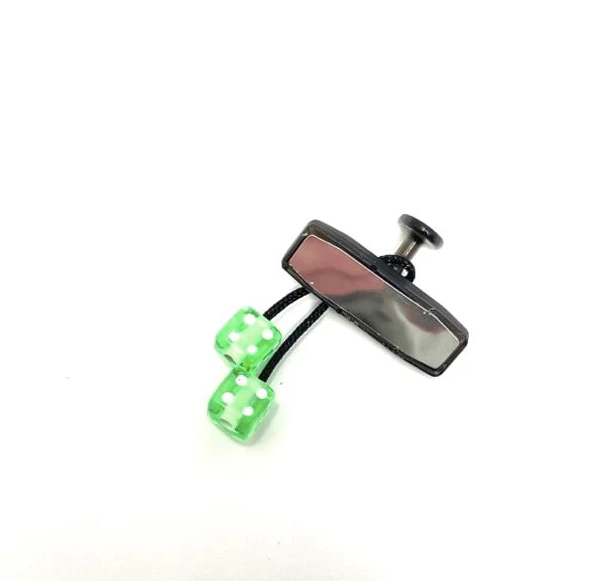 SL1D3 Customs Rear View Dice Mirror Green - SL1D3-020